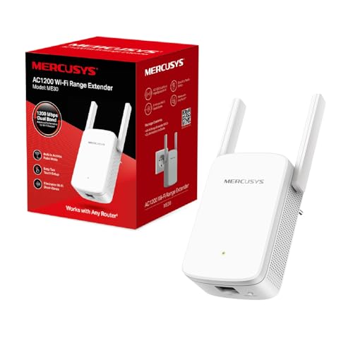 Mercusys Dual Band WiFi Range Extender AC1200 Vitesse 300 Mbps (2,4 GHz) + 867 Mbps (5 GH
