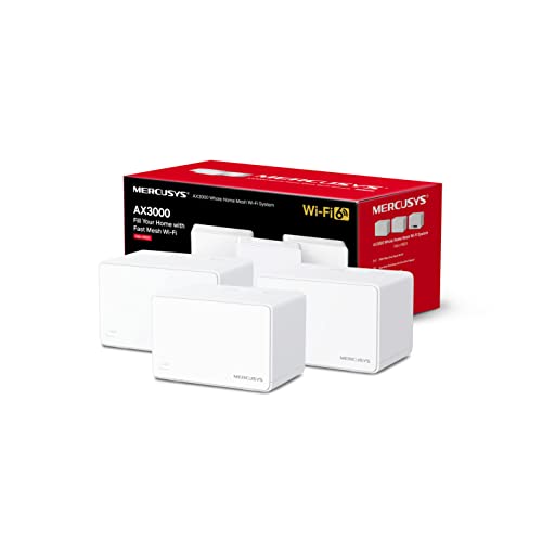 Mercusys Système Wi-Fi 6 (lot de 3 packs) Mesh AX3000 pour Toute la Maison Vitesse 574 Mb