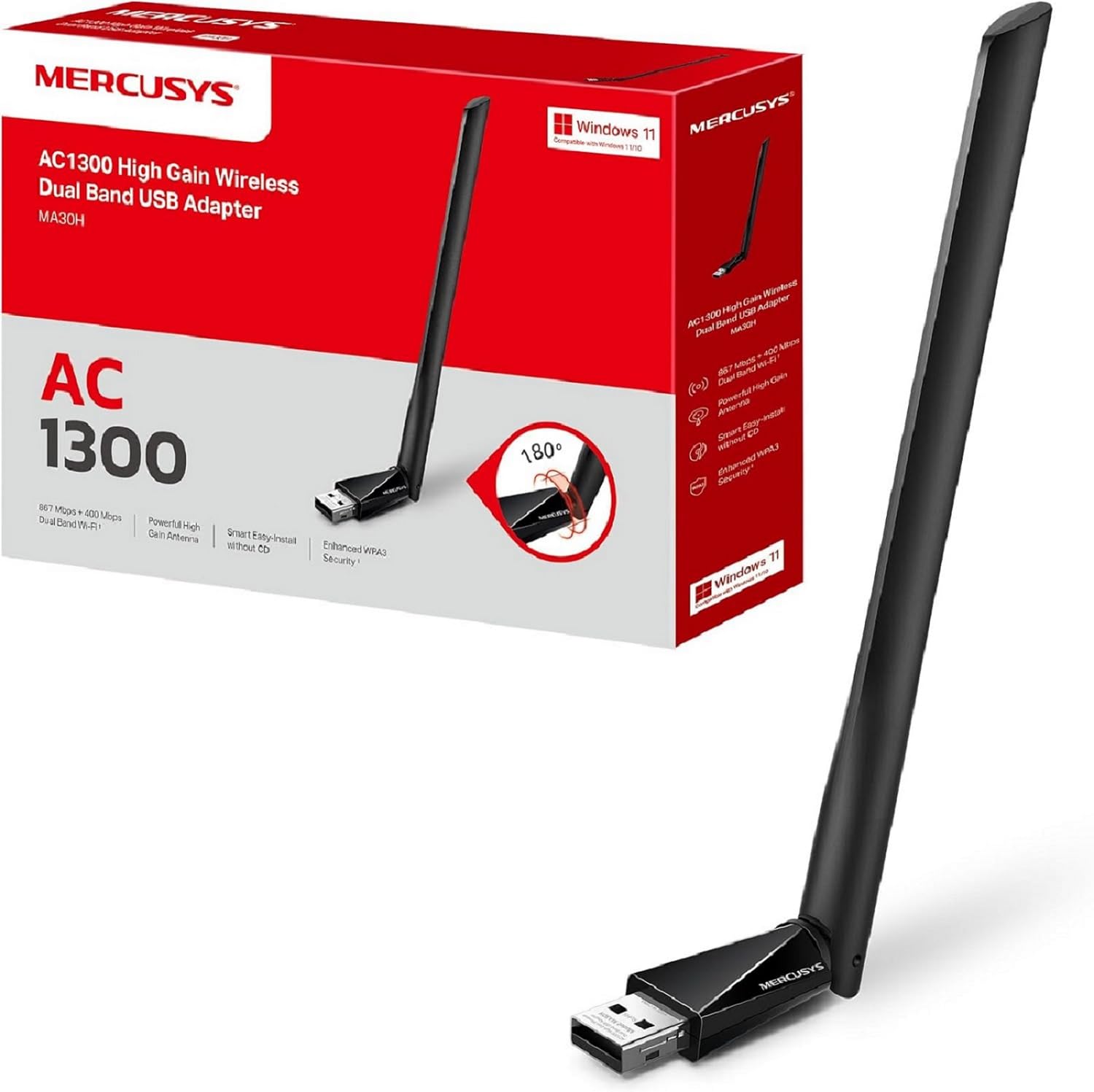 Mercusys Mercusys USB Wi-Fi Adapter MA30H (AC1300/USB Adapter)