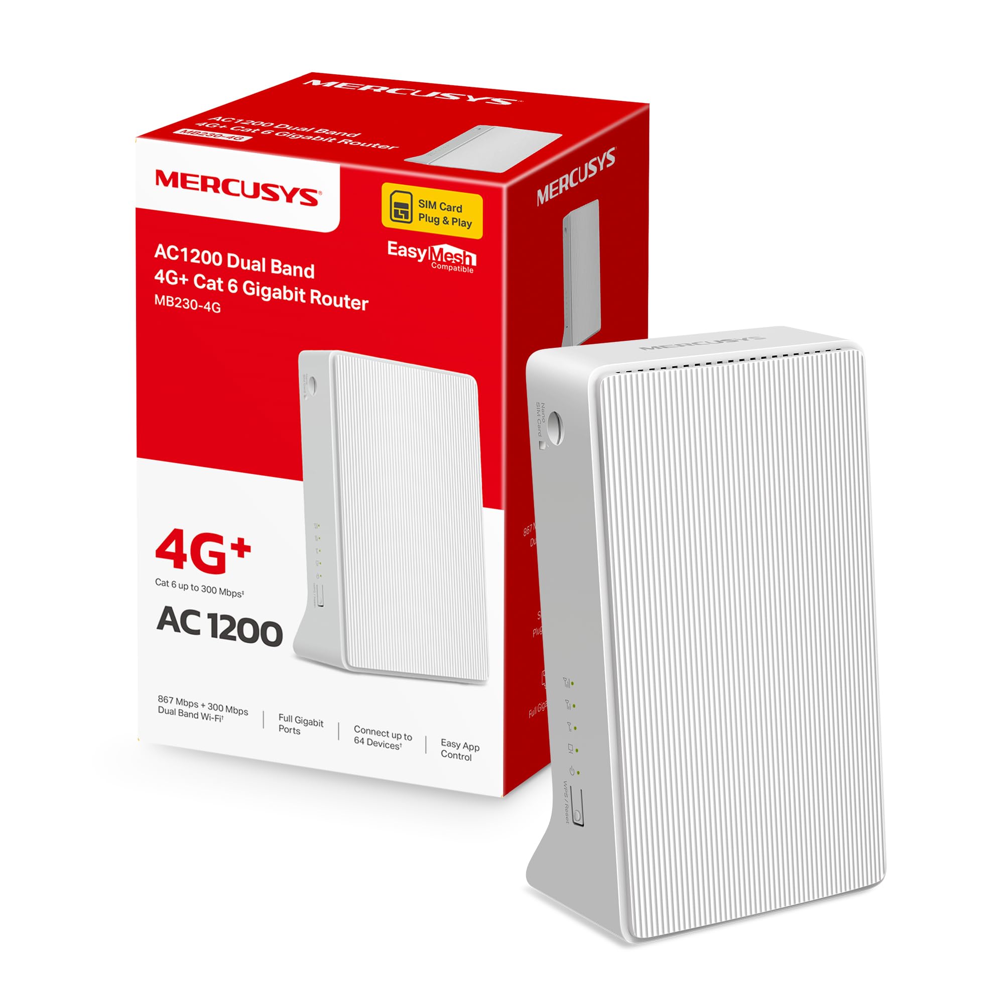 Mercusys Mercusys WL-Router LTE MB230-4G (AC1200/4G-LTE Modem) V1.0