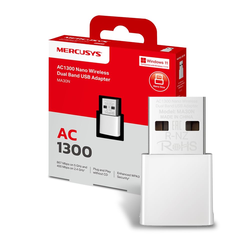 Mercusys Mercusys USB Wi-Fi Adapter MA30N (AC1300/Dual Band USB)