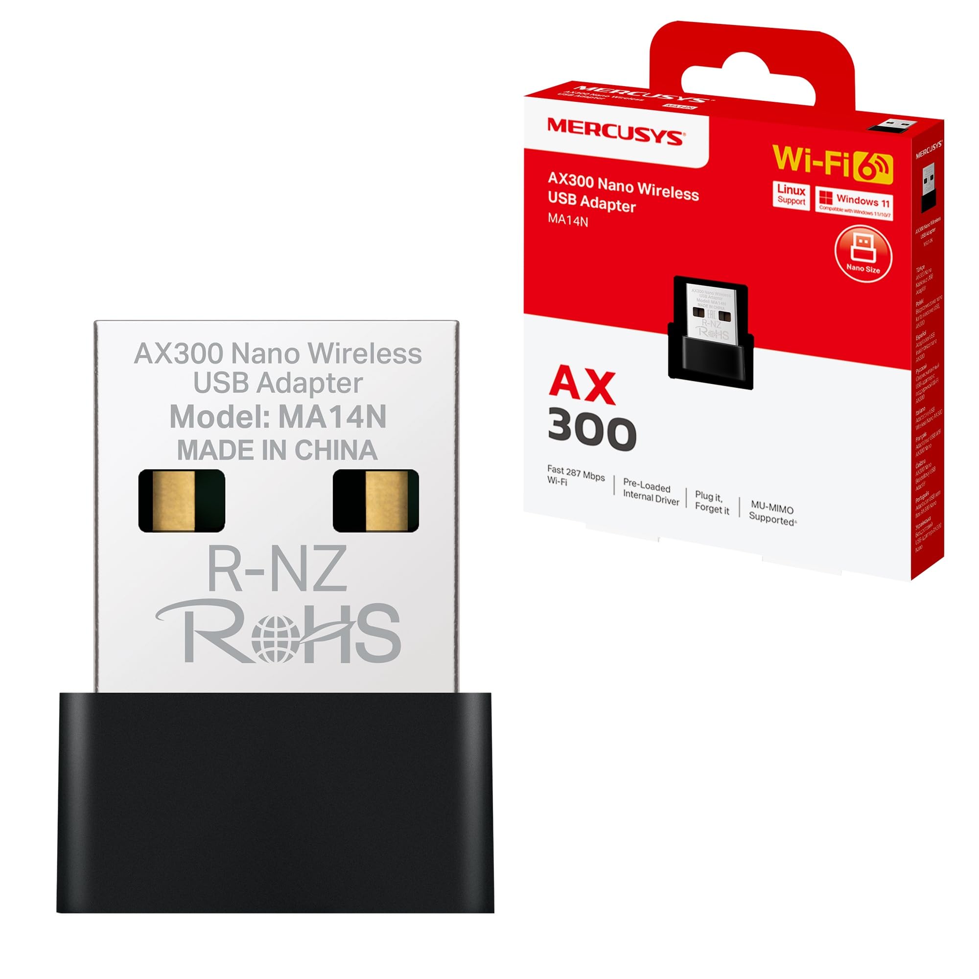 Mercusys Mercusys USB Nano Wi-Fi Adapter MA14N (AC3000/Dual Band USB)