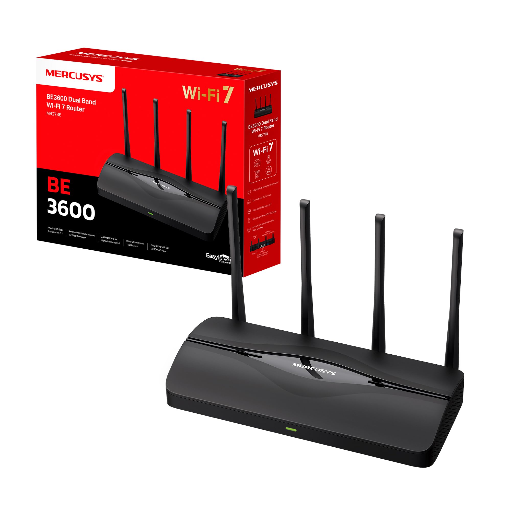 Mercusys Mercusys WL-Router MR27BE (BE3600/Dual-Band/WiFi7)