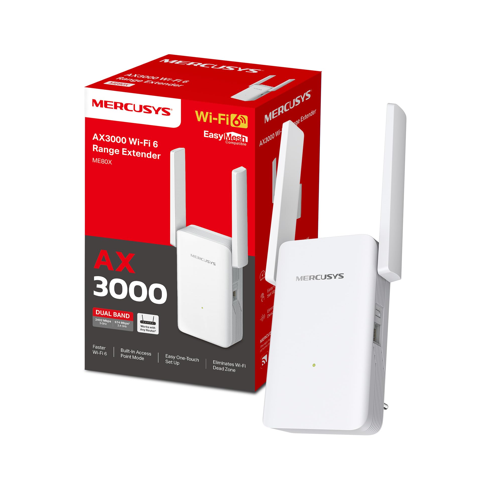 Mercusys Mercusys WL-Repeater ME80X AX3000 Wi-Fi Range Extender