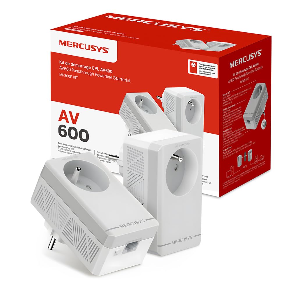 TPLINK AV600 Passthrough Powerline Starter Kit