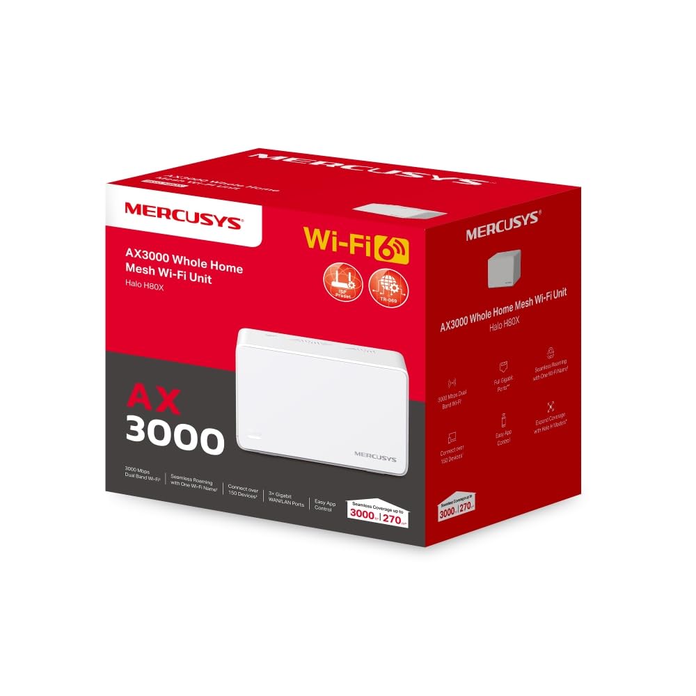 Mercusys Mercusys WL-Router Halo H80X Home Mesh WiFi System