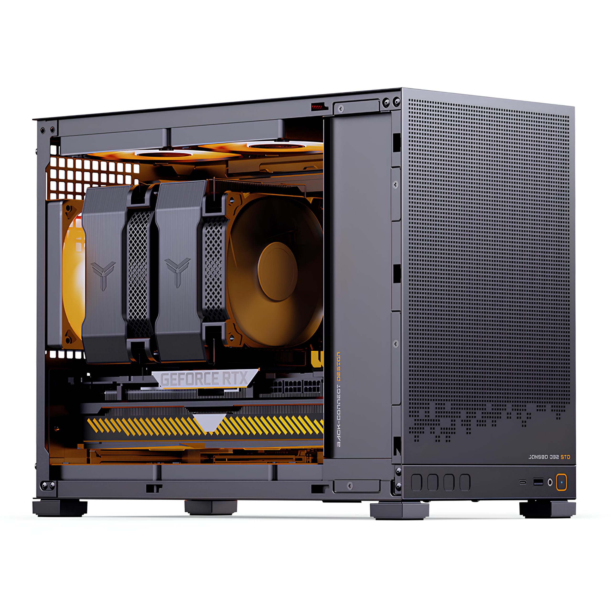 Jonsbo D32 STD Black PC-Gehäuse, Mini-Gehäuse, mATX, Tempered Glass