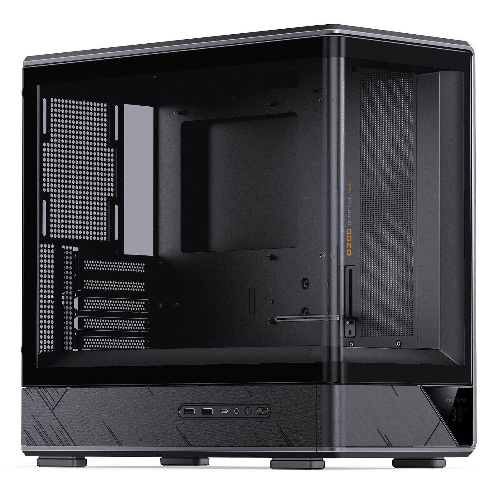 Jonsbo D200 Midi-Tower, mATX, Tempered Glass, Mini Temp Display