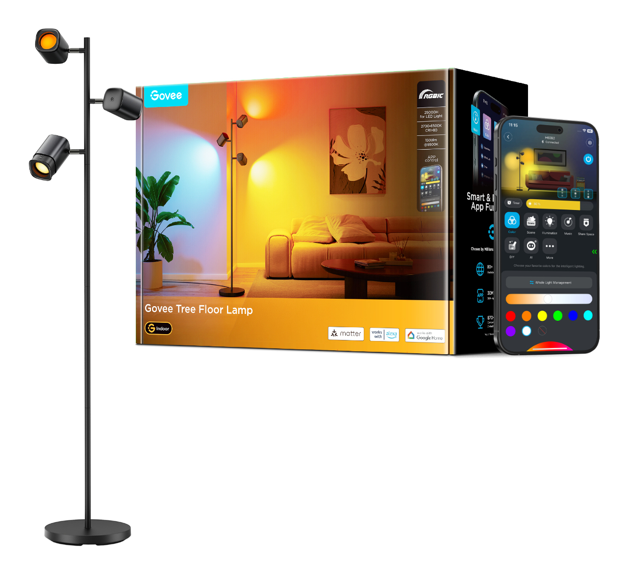 Govee RGBWW Tree Floor Lamp