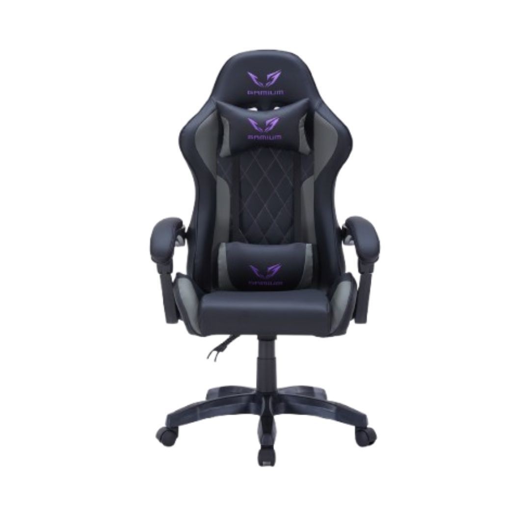 GAMIUM Fauteuil gaming Altar, finition PU diamant, accoudoirs fixes, 5 roues, vé