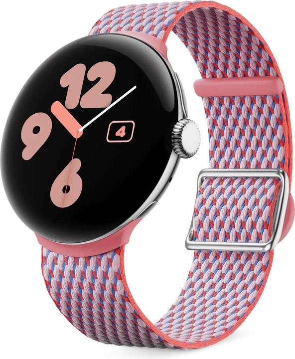 GOOGLE Pixel Watch 3 (45mm). Woven Band. Peony