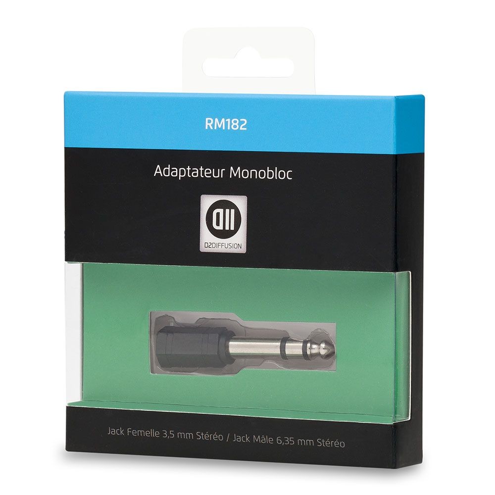 D2 Diffusion Adaptateur Jack 3.5mm femelle Jack 6.35mm m le