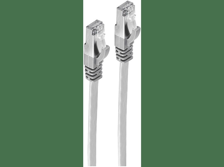 SHIVERPEAKS Shiverpeaks RJ45 Patchkabelverl. mit Rohkabel, CAT7, 2m grau