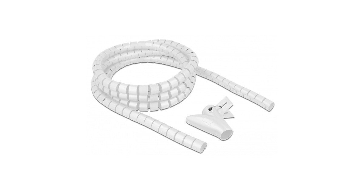 DeLock DELOCK Spiralschlauch mit Einziehwerkzeug 2,5m x 20mm grau