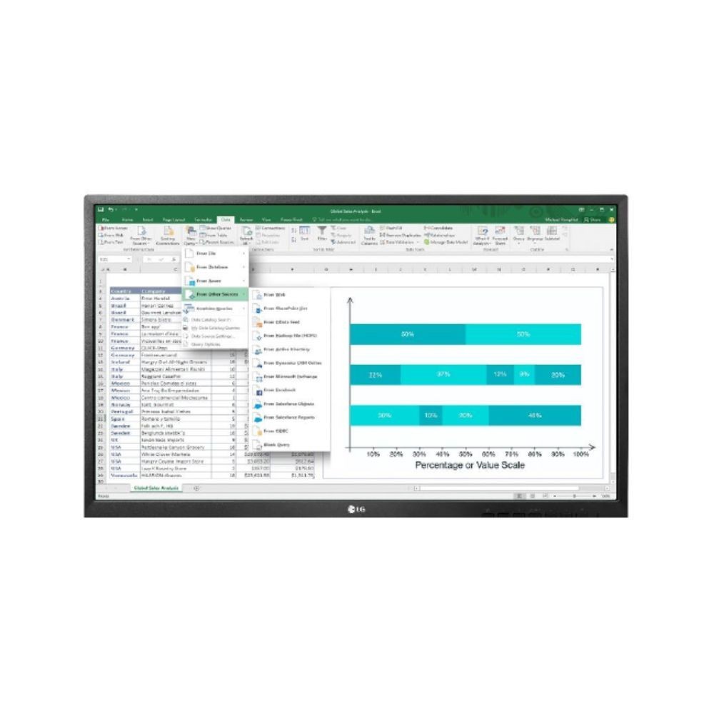 LG ECRAN 24 Noir LED IPS 16:9 5ms 1920x1080 1000:1 250cd/m VGA USB 2.0 DP HDMI