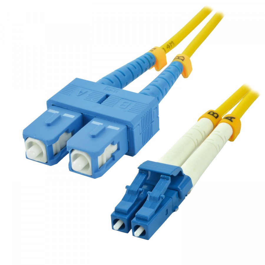 ekivalan Jarretière zip 2,0mm OS2 G652D SC-APC/LC-UPC LSZH jaune 1m