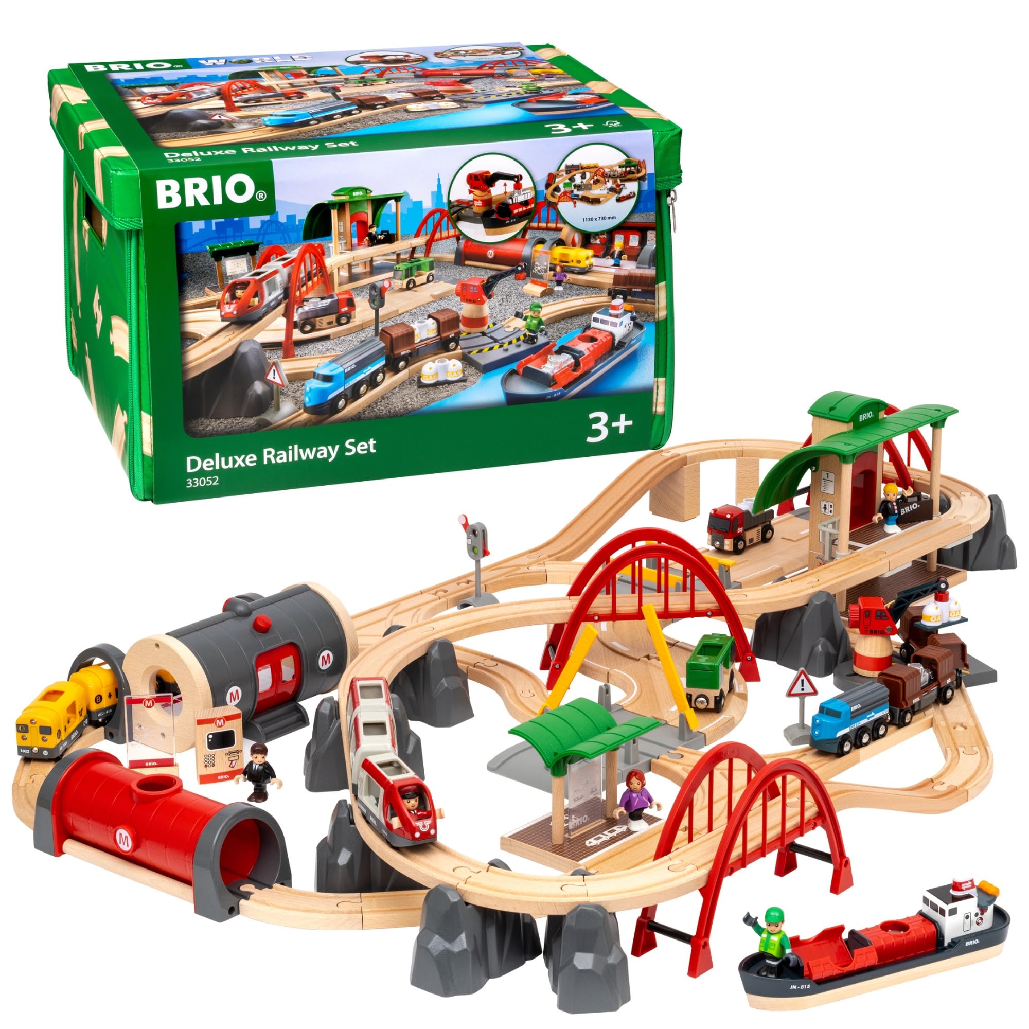 Brio World Straßen et Schienen Bahn Set Deluxe