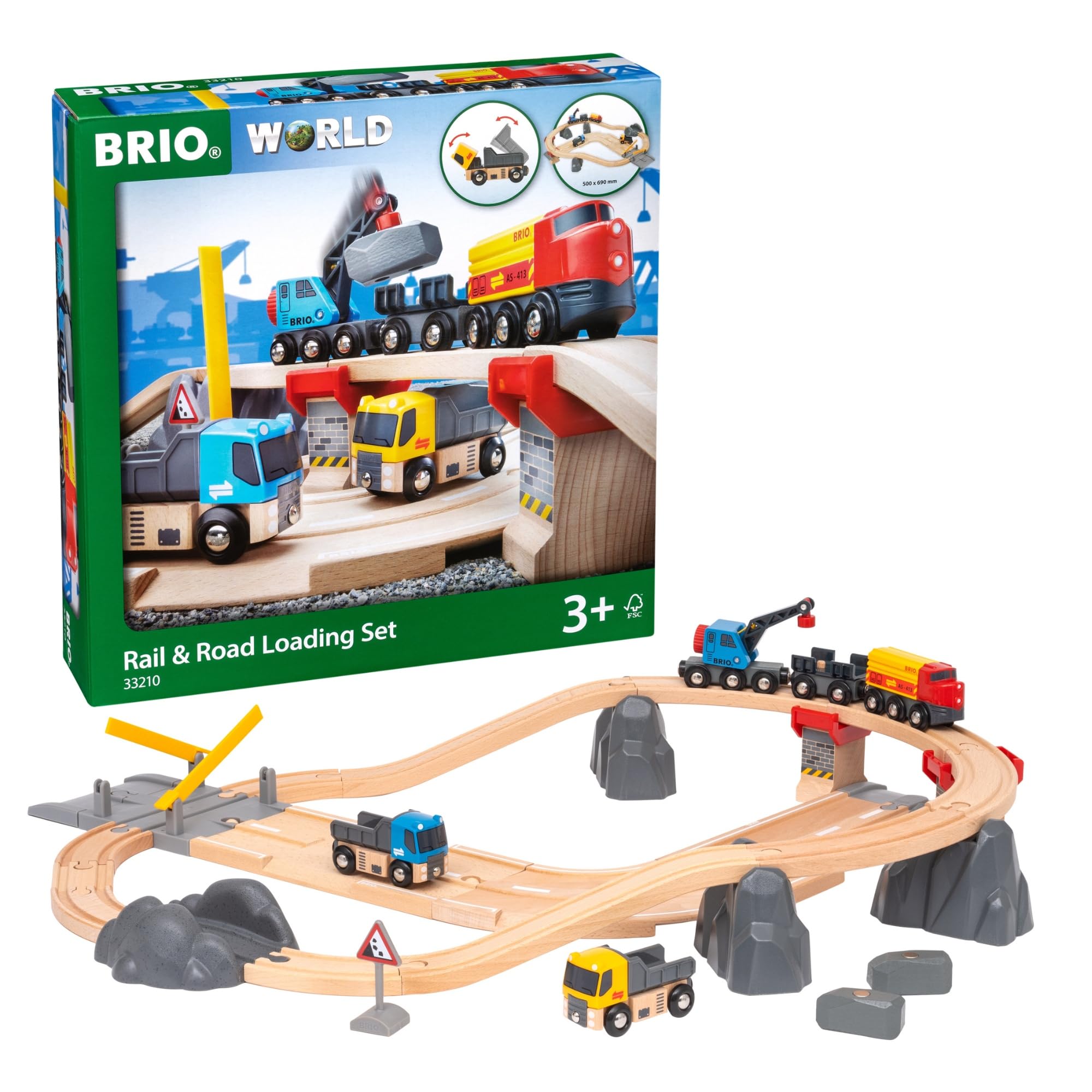 Brio World Straßen & Schienen Steinverlade Set