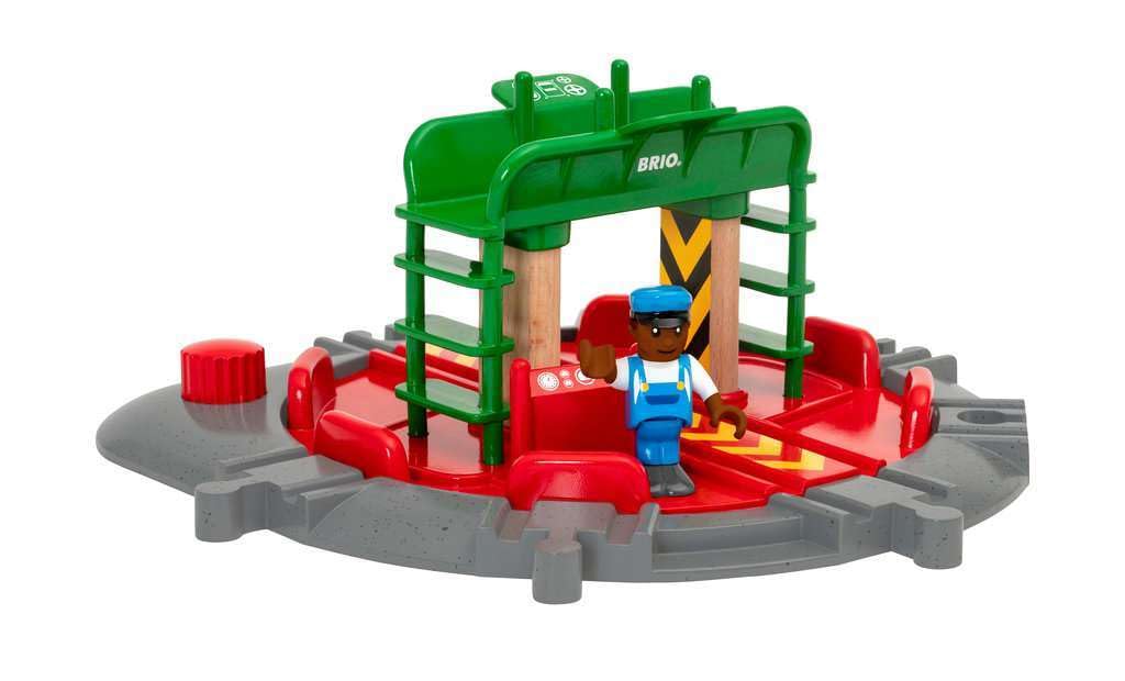 Brio World Lok-Drehscheibe avec Kontrollbrücke