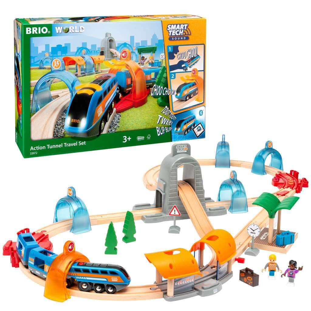 Brio World Smart Tech Sound Action Tunnel Reisezug Set
