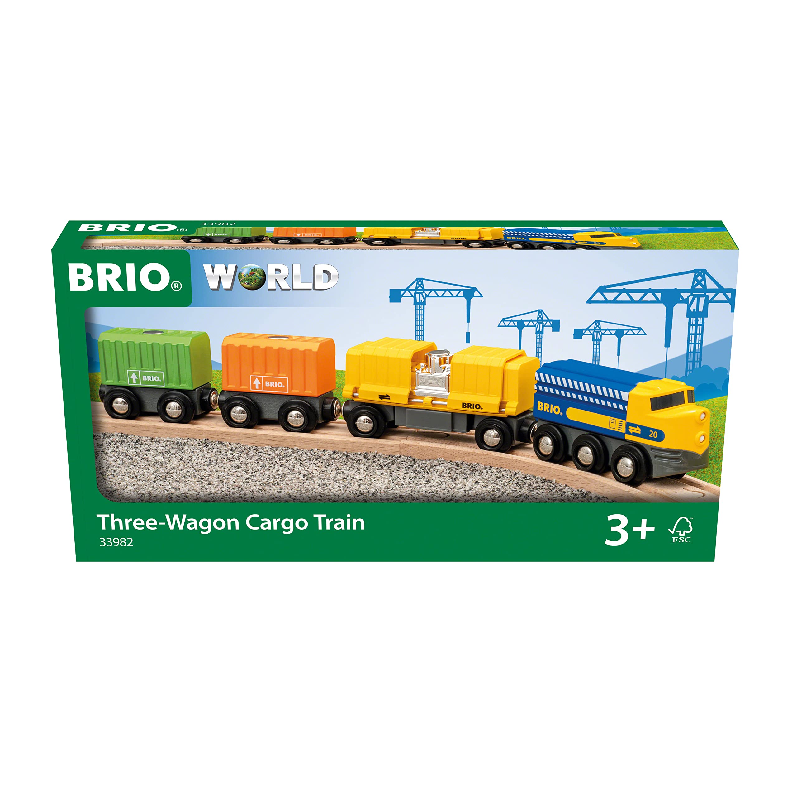 Brio World Güterzug avec drei Waggons