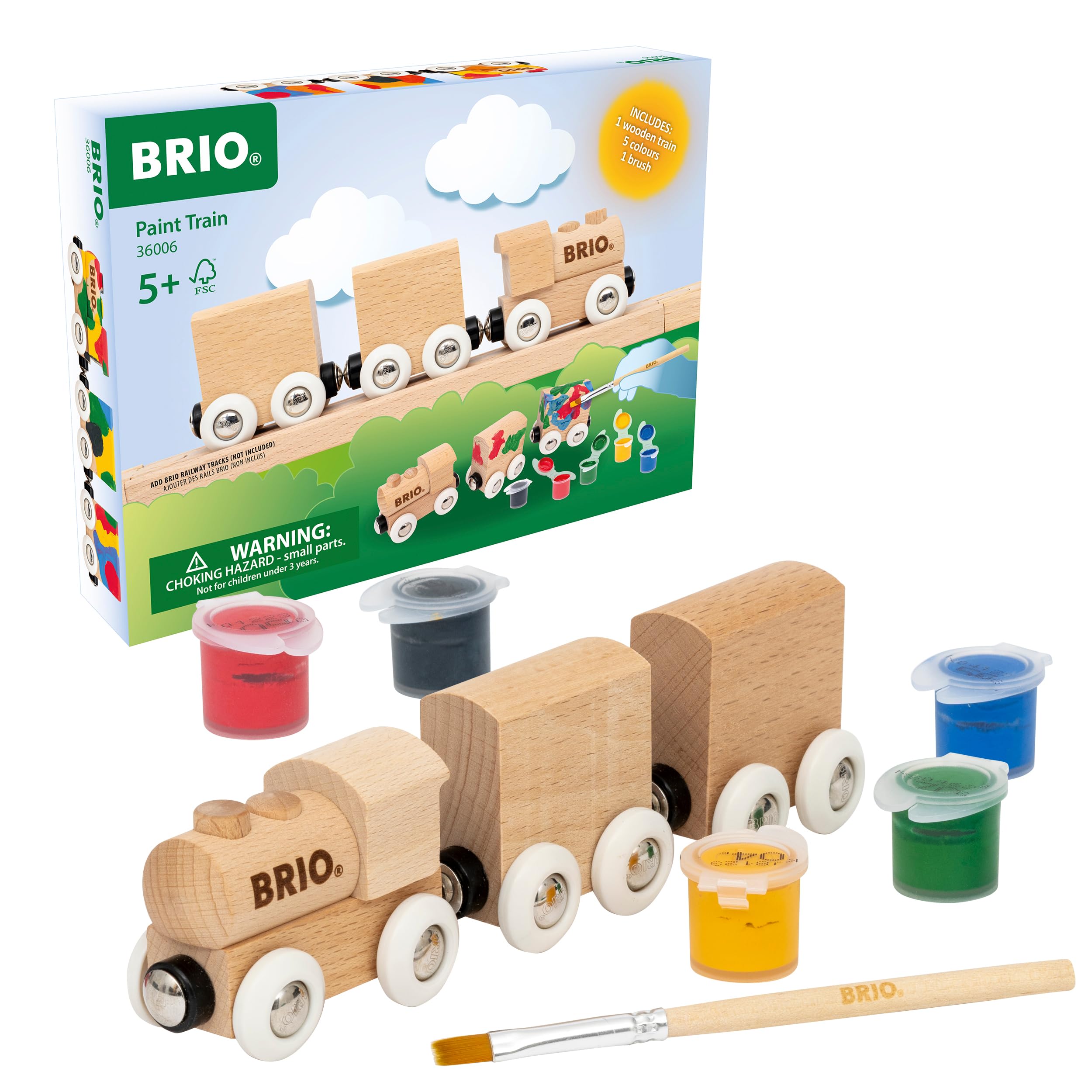 Brio World Holzzug zum Anmalen