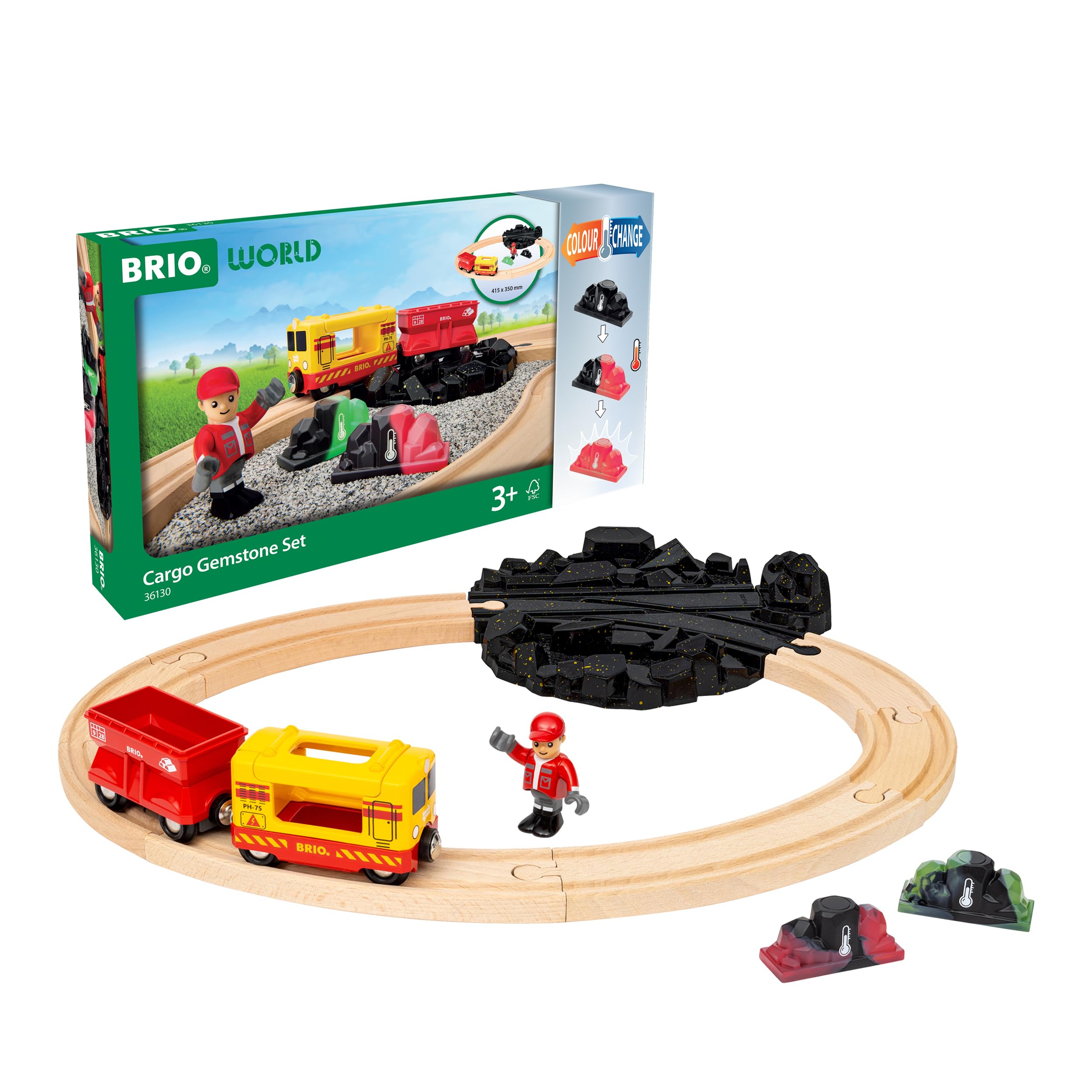 Brio World - Güterzug-Set avec Farbwechsel