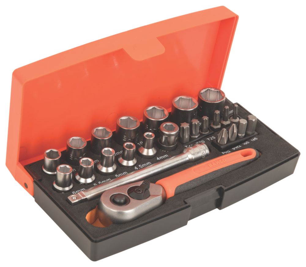 Bahco Assortiment de 25 douilles SL25 1/4