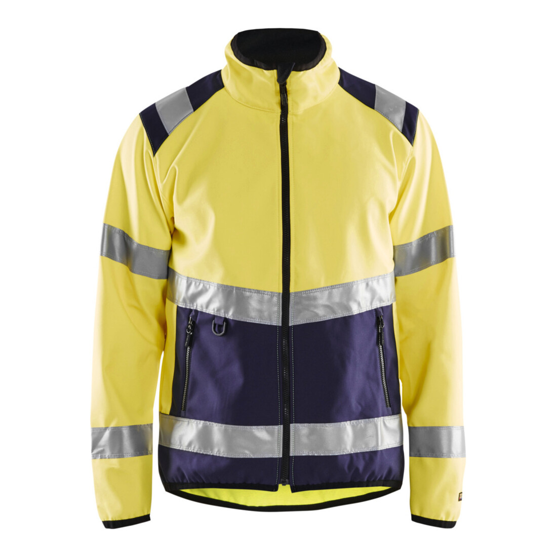 Blakläder Veste de signalisation softshell, jaune / bleu marine, Taille unisexe: L