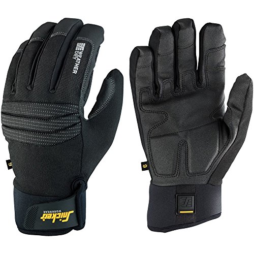 Snickers Gants de manutention Weather Dry noirs taille L