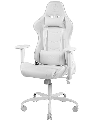 Deltaco Chaise de gaming Deltaco GAM-096-W, cuir, blanc