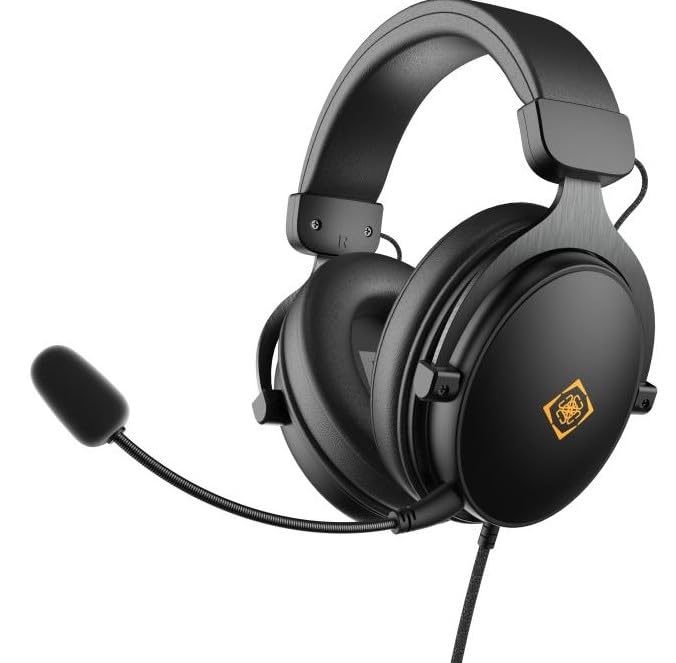 Deltaco Headset Gaming Proteinleder,3,5-mm-Anschluss schwarz