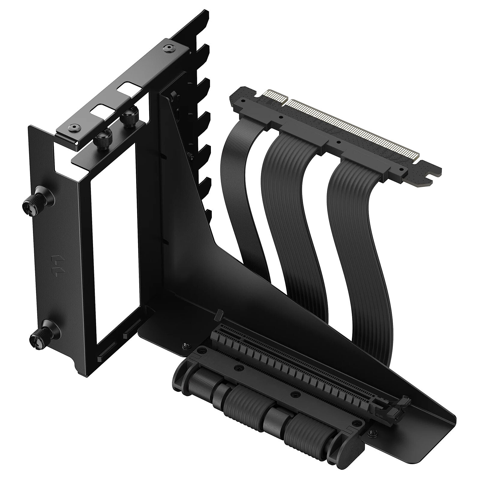 FRACTAL DESIGN Modèle : Kit Riser PCIe 4.0 16X Flex 2 avec support vertical et nappe 20cm (Noir)