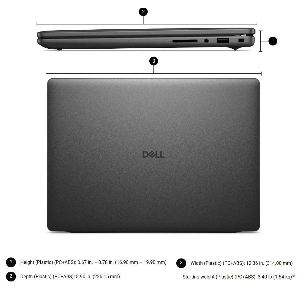 DELL Ordinateur Portable Pro 14 Essential 14\ FHD+ Core 3