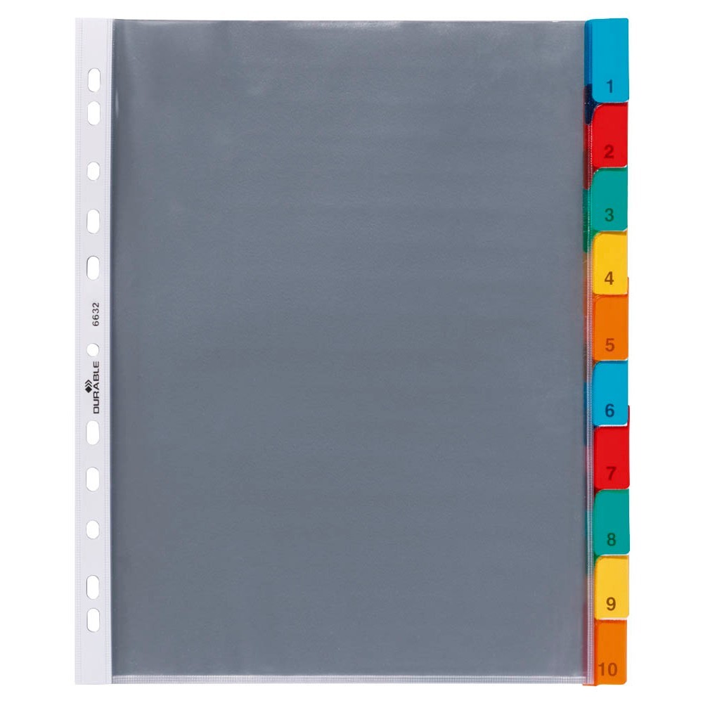 Durable DURABLE Ordnerregister PP blanko/2x5fbg f 10 Blatt