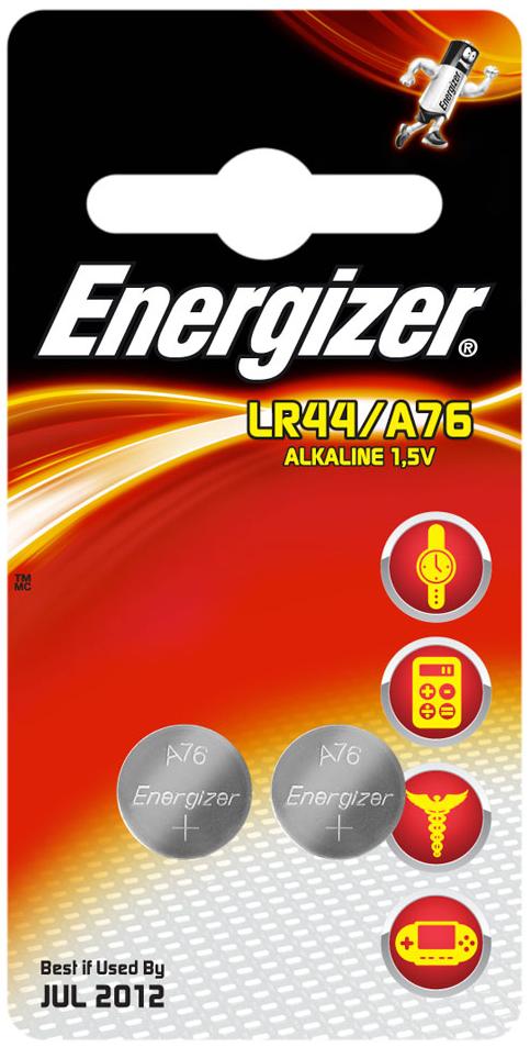 Energizer A76 / LR44 Alkaline 1.5V (par 2)