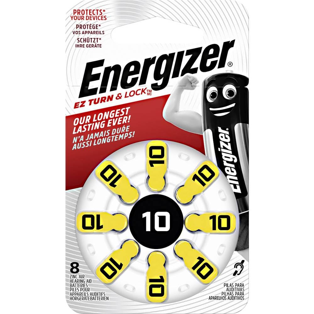 Energizer Pile Zinc-Air PR70 Tapez 10 1.4 V DC 92 mAh Nombre de batteries: 8 pièces Aide auditive Argent