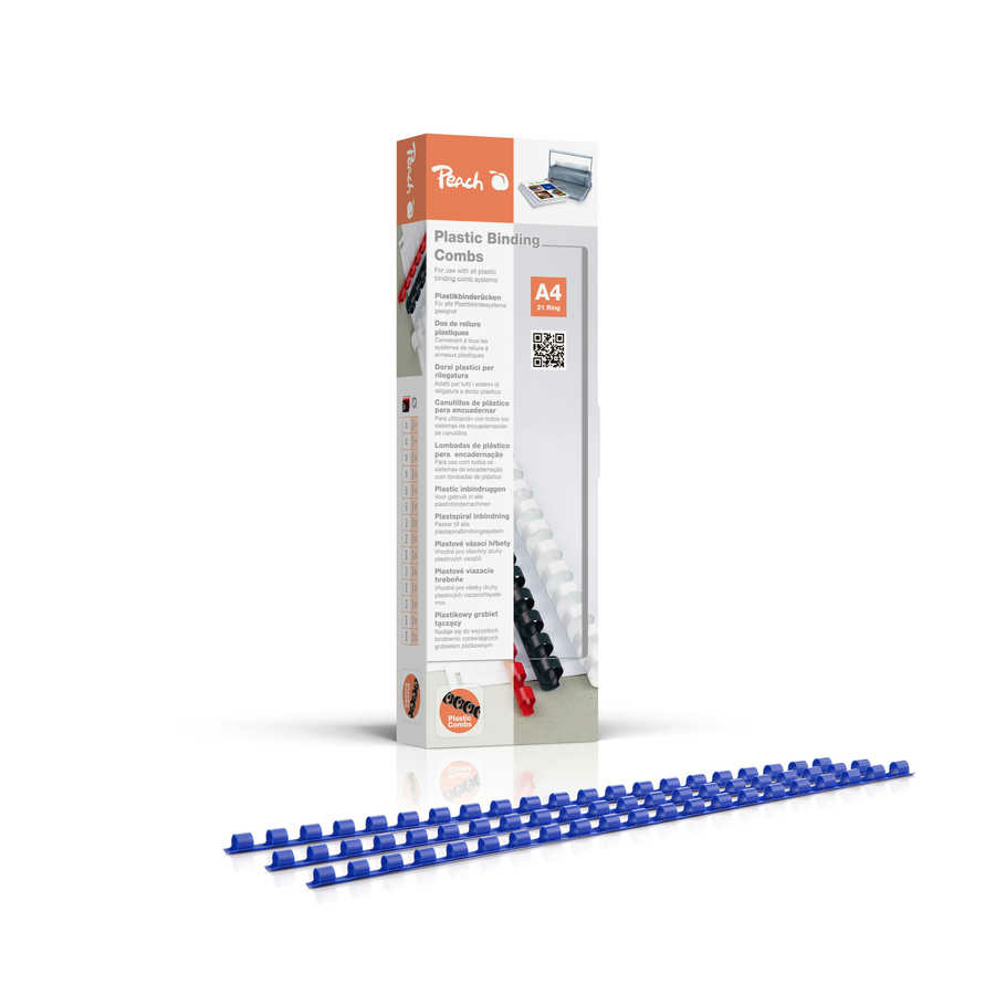 Peach Binderücken blau A4 6mm 100er- Pack retail