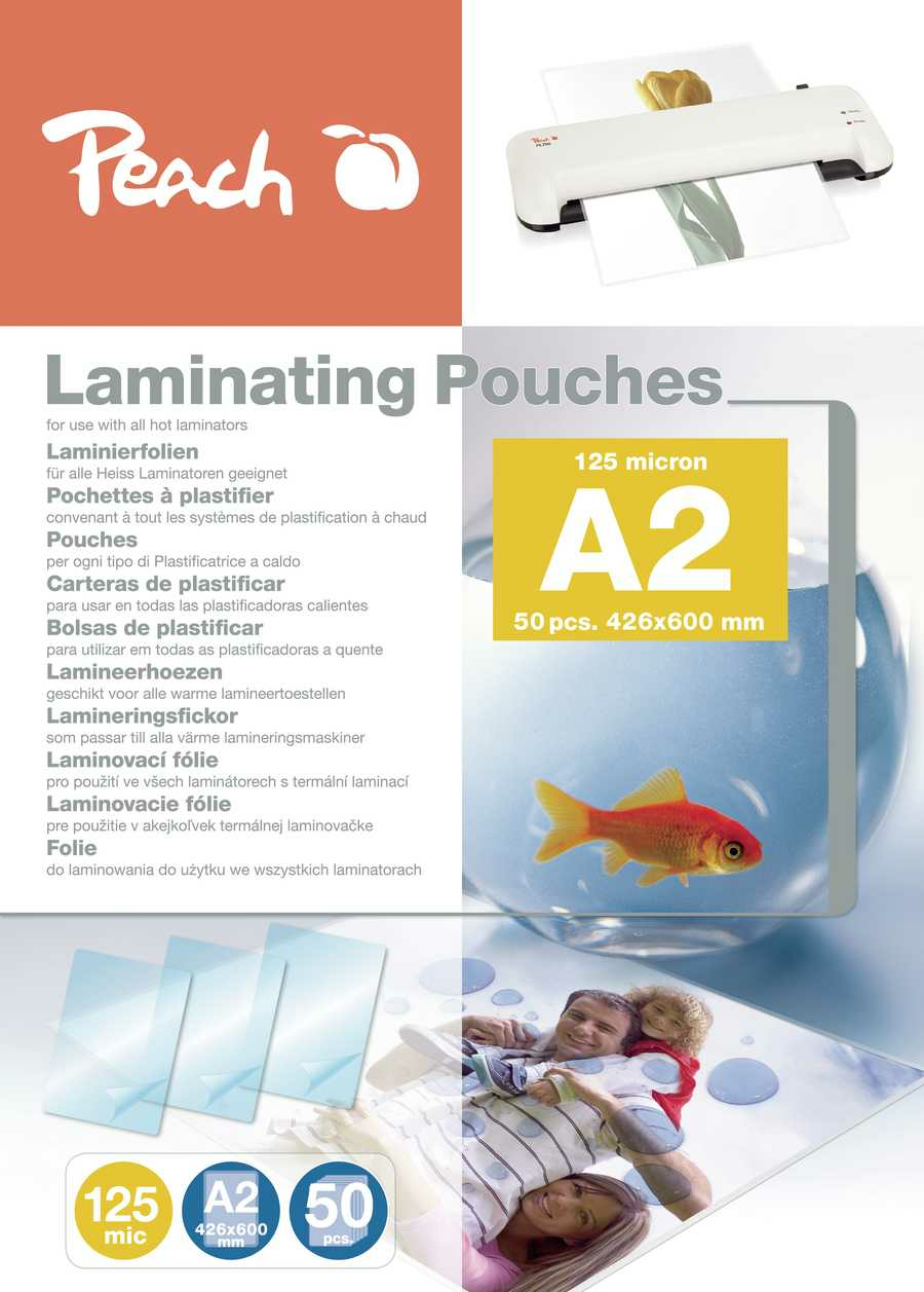Peach Laminierfolien A2 (426x600mm), 125mic