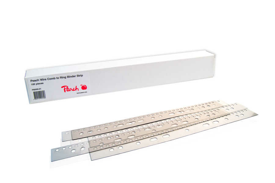 Peach Wire Comb to Ring Binder Strip