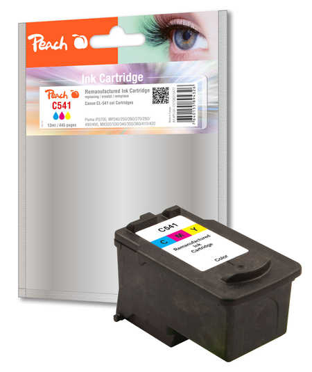 Peach Patrone Canon CL-541, 5227B004 color no ink level chip remanufactured