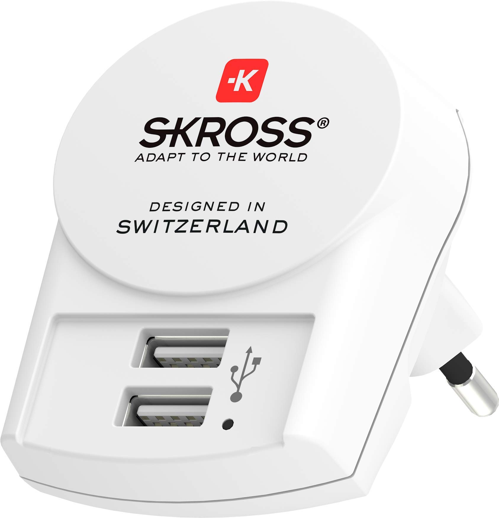 Skross Adaptateur de voyage Europe USB Unearthed