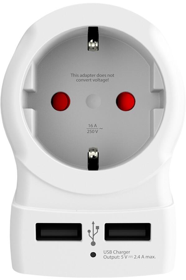 Skross adaptateur de voyage europe vers usa + usb