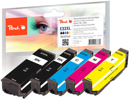 Peach Patrone Epson No.33XL T3357 Multipack bk,pbk,c,m,y remanufactured