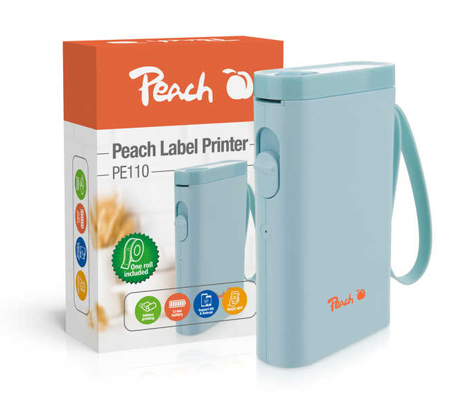 Peach Label Printer PE110 blau