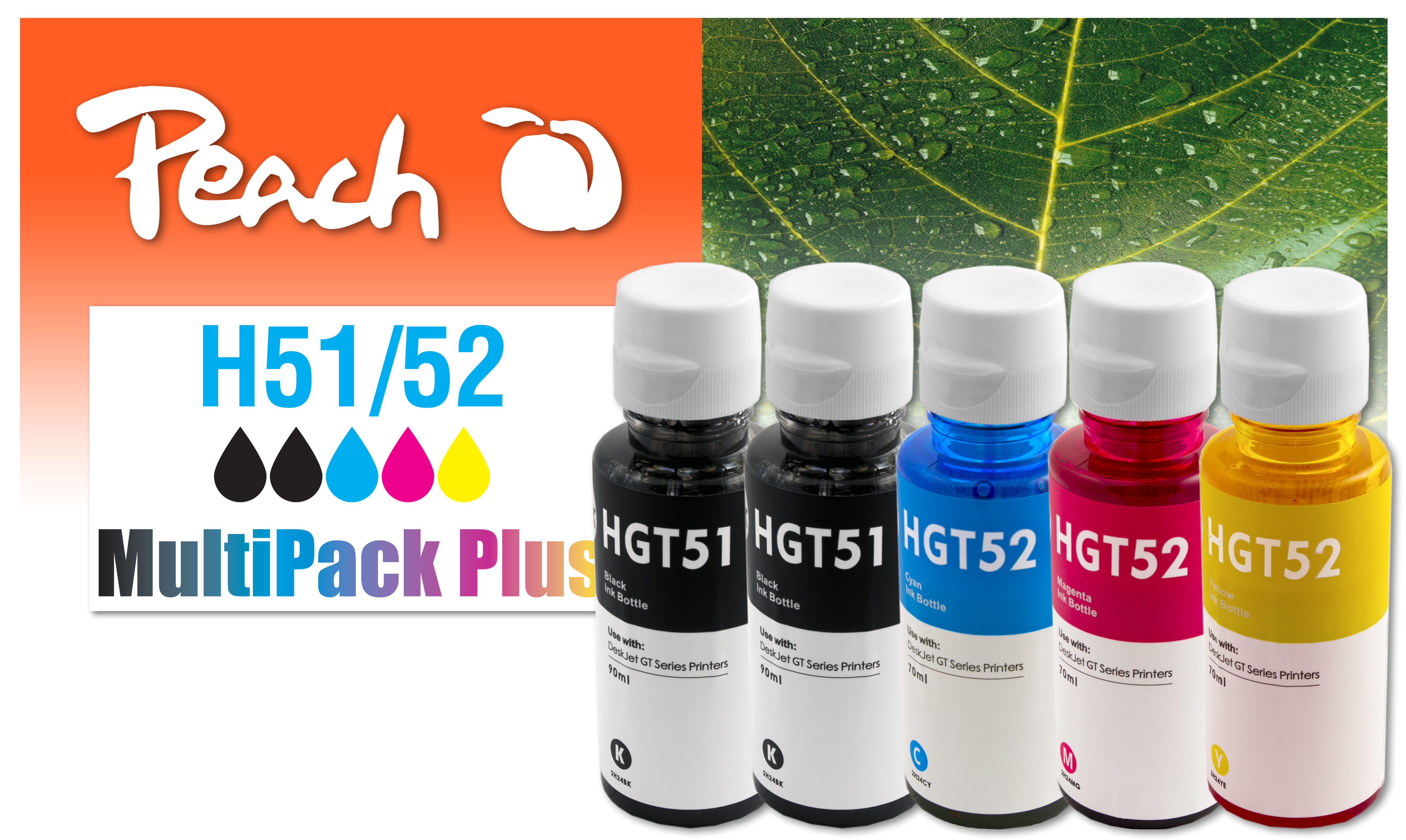 Peach Patrone HP CISS GT51/52 MultiPack Plus remanufactured