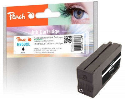 Peach Patrone HP Nr.953XL black mit OEM Chip remanufactured