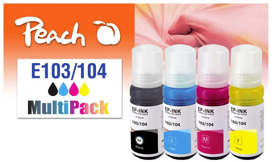 Peach Patrone Epson 103/104 MultiPack bk,c,m,y remanufactured