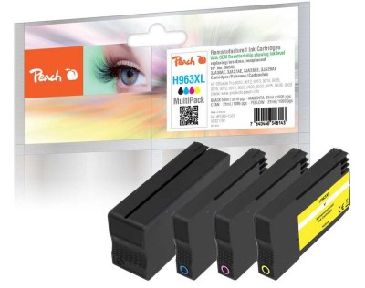 Peach Patrone HP Nr.963XL MultiPack OEM reset bk,c,m,y remanufactured