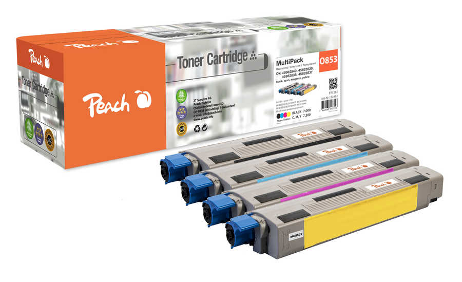 Peach Toner OKI MC853 O4586 MultiPack bk,c,m,y kompatibel